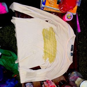 Long sleeve express jeans top,size large